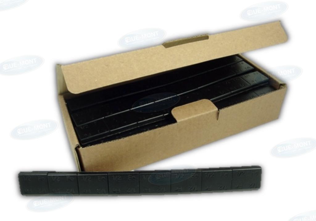 VALUE LINE BLACK STICK-ON WHEEL WEIGHT STEEL 1/2 OZ BOX OF 224 PCS